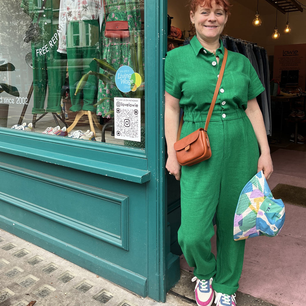 Lowie Linen Viscose Emerald Boilersuit