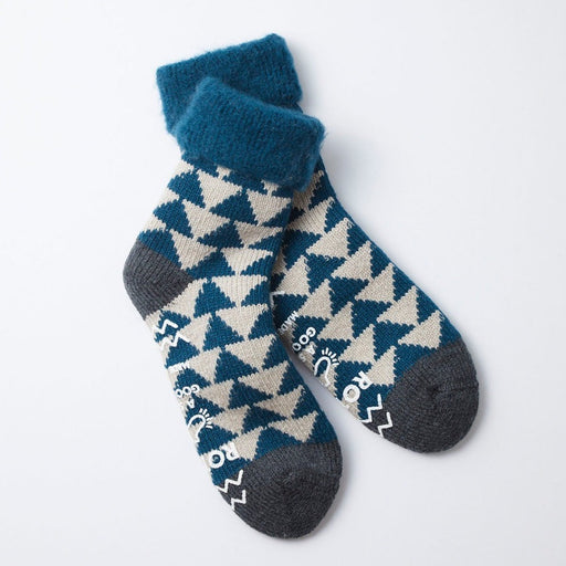 Rototo Comfy Room Socks Blue/Grn/Char