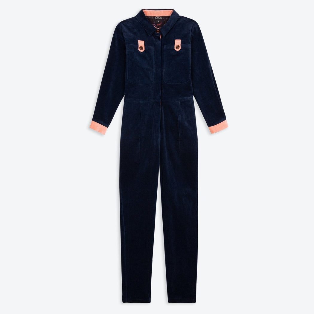 Lowie Navy Corduroy Boilersuit